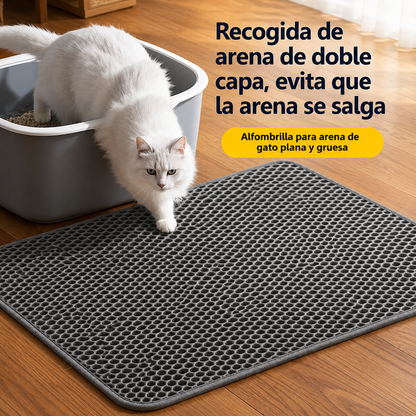 Estera de arena para gatos Diseño de 2 capas Tecnología