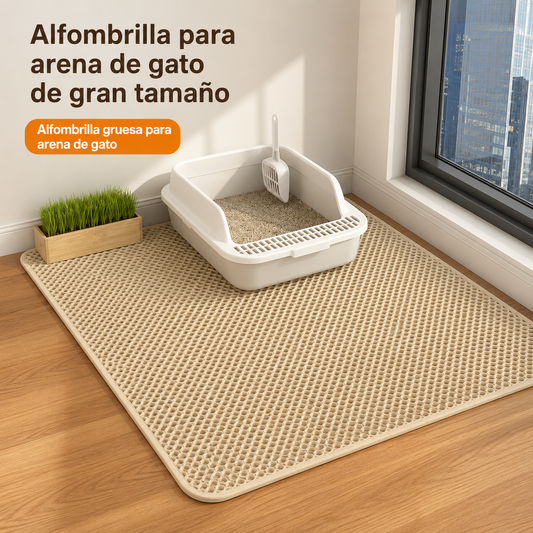 Estera de arena para gatos Diseño de 2 capas Tecnología