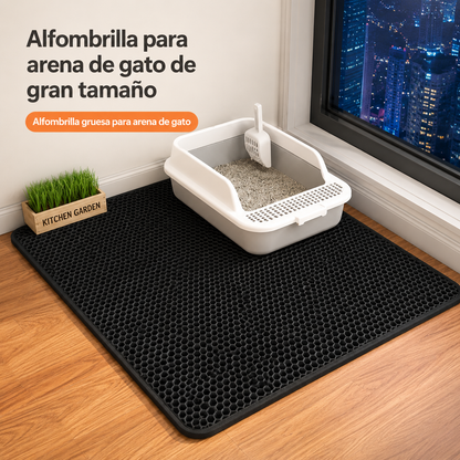 Estera de arena para gatos Diseño de 2 capas Tecnología